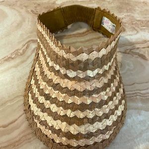 Free People Island Hopper Two Tone Straw Visor